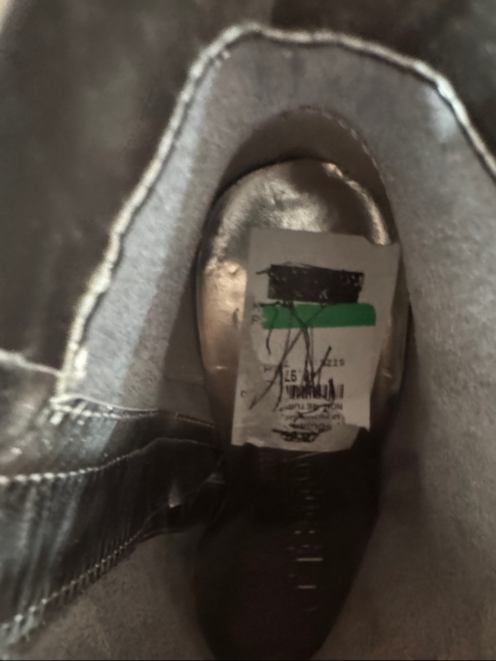 Karl Lagerfeld Silver Pointed Toe Studded Ankle Boots - Picture 4 of 11